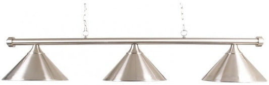 Pool | 3 Lamp Lighting Brushed Silver Finish BR1B - Centric Billiard | Hong Kong's Premier Pool Table and Game Tables Retailer