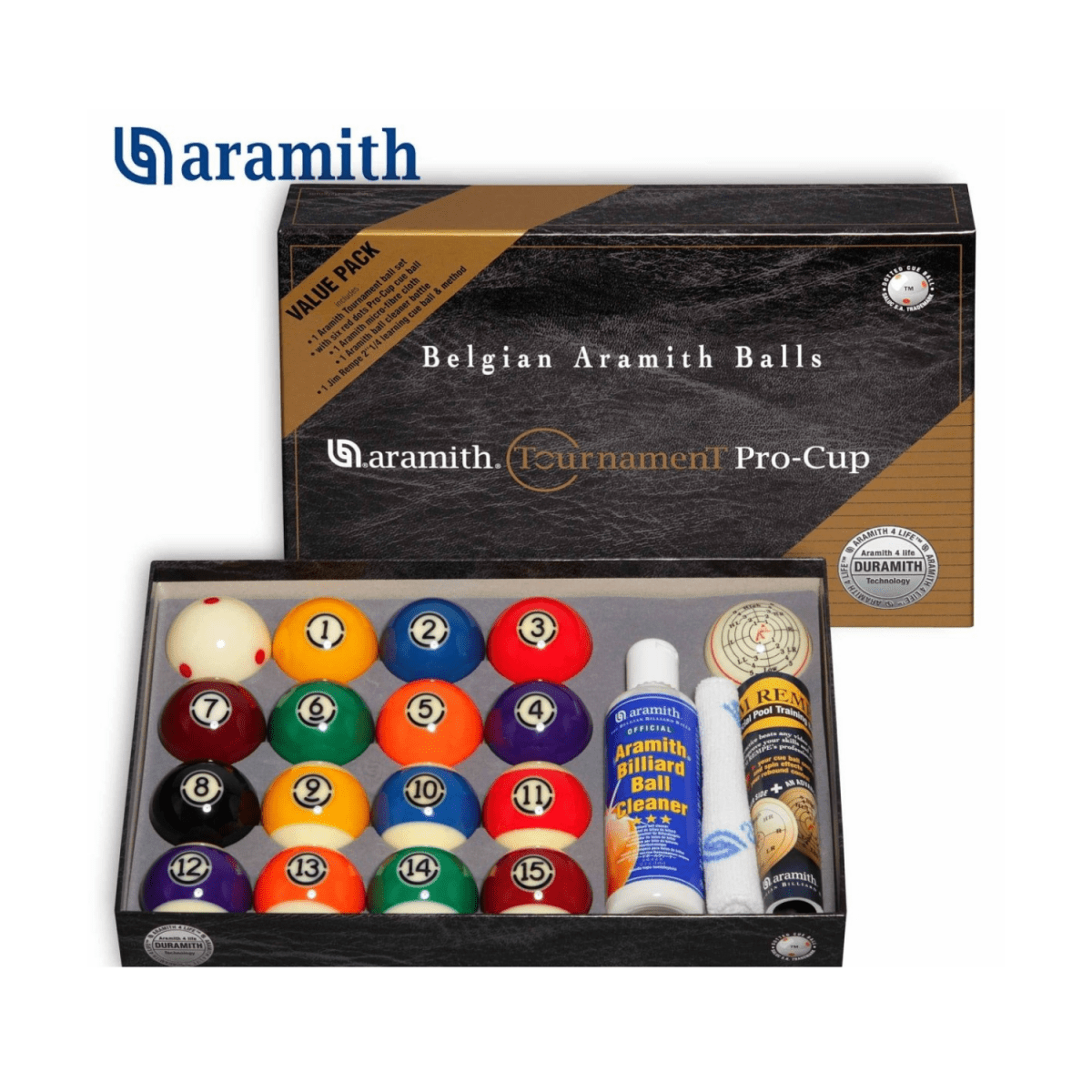 Aramith Tournament Pro - Cup Pool Ball Value Pack 2" 1/4 (with Duramith™ Technology) - Centric Billiard | Hong Kong's Premier Pool Table and Game Tables Retailer