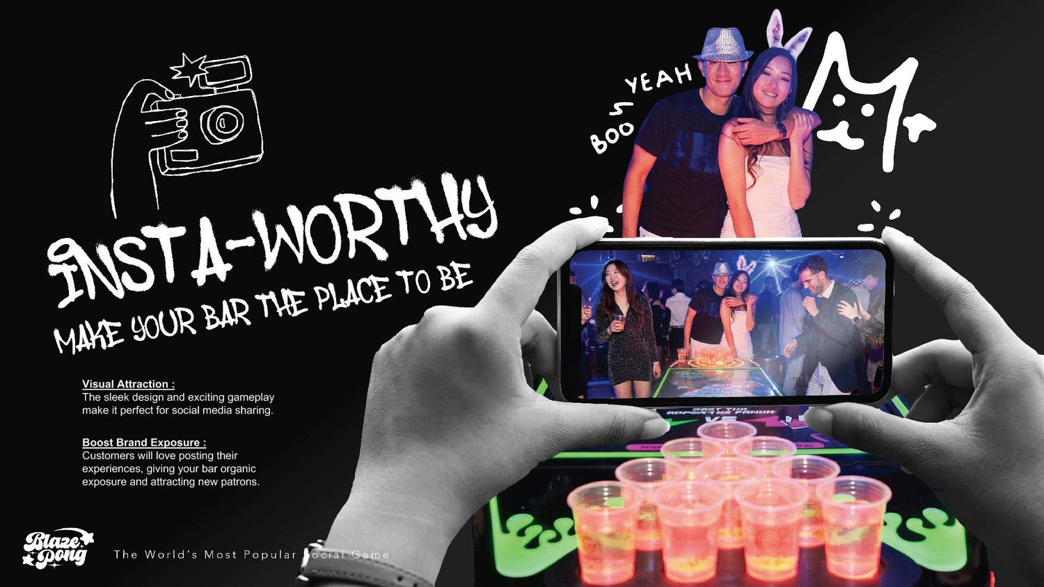 Blaze Pong Beer Pong Table-Centric Billiard