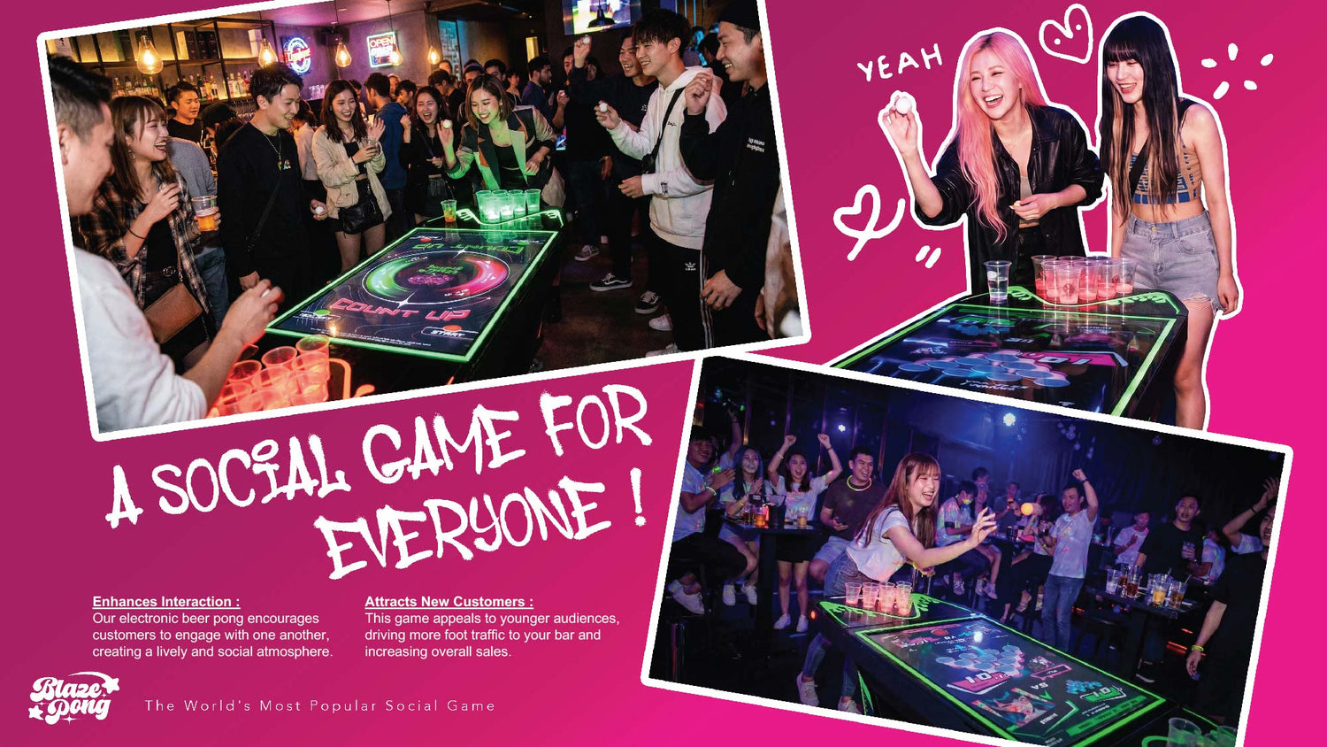 Blaze Pong Beer Pong Table-Centric Billiard