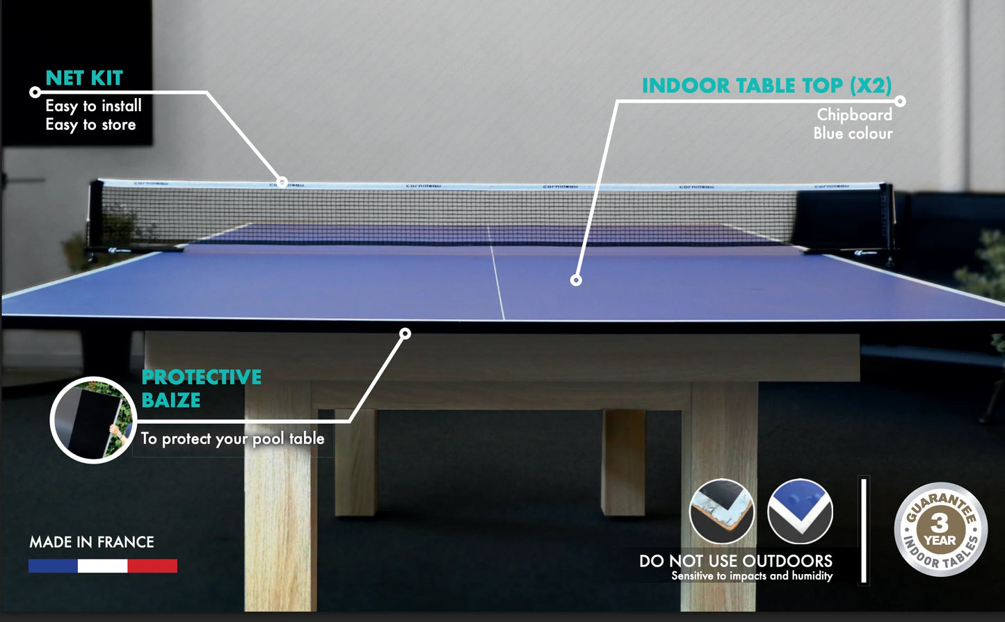 Cornilleau Table Tennis Table Top (9ft) - Centric Billiard | Hong Kong's Premier Pool Table and Game Tables Retailer