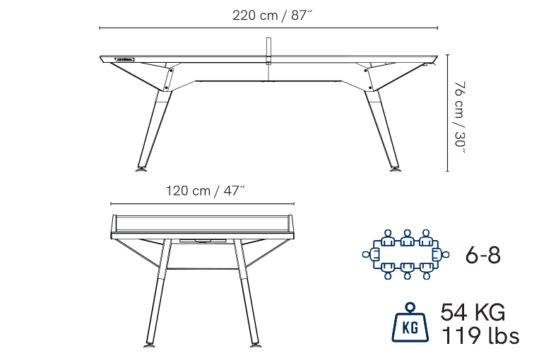 Origin Mid - sized Indoor / Outdoor Dining Table Tennis Table - Centric Billiard | Hong Kong's Premier Pool Table and Game Tables Retailer